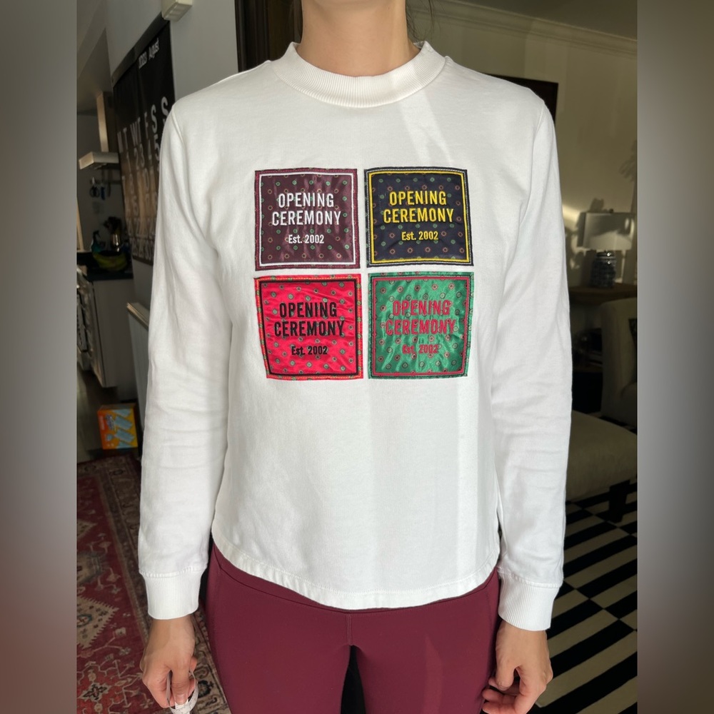Opening Ceremony cotton crew neck logo sweater